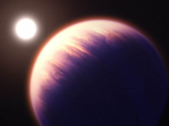 Artist's conception of WASP-39b, a water-rich gas giant.